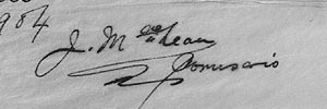 John MacLean's signature 
